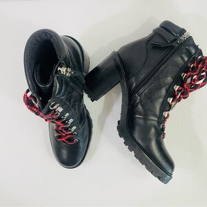 SAM EDELMAN
Sade Stacked Heel Leather Combat Boots